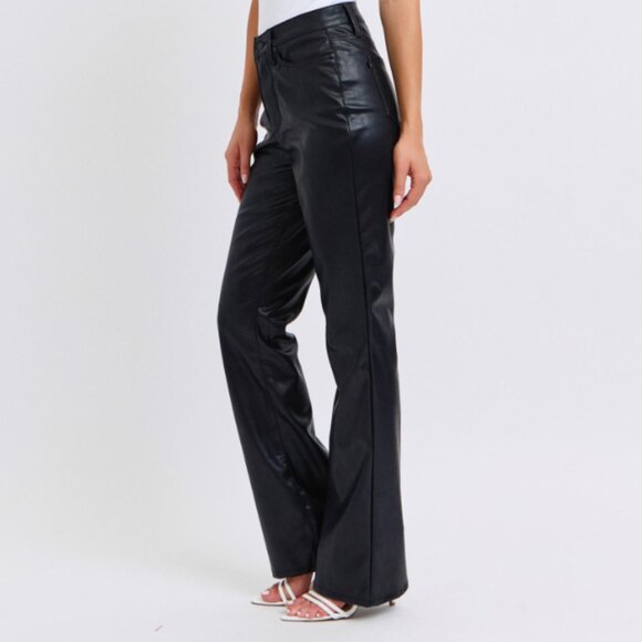 Judy Blue Tummy Control Faux Leather Bootcut - Picture 2 of 4